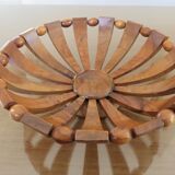 Teak fruit basket Scandinavian style 60s 70s