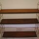 Shelves string wood and brass golden 60