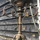 Antique French Napoleon III Brass & Bronze Opaline Glass Ceiling Light