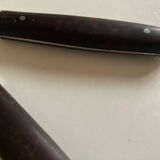 Set of 6 rosewood wood knives Dumas Thiers 1950