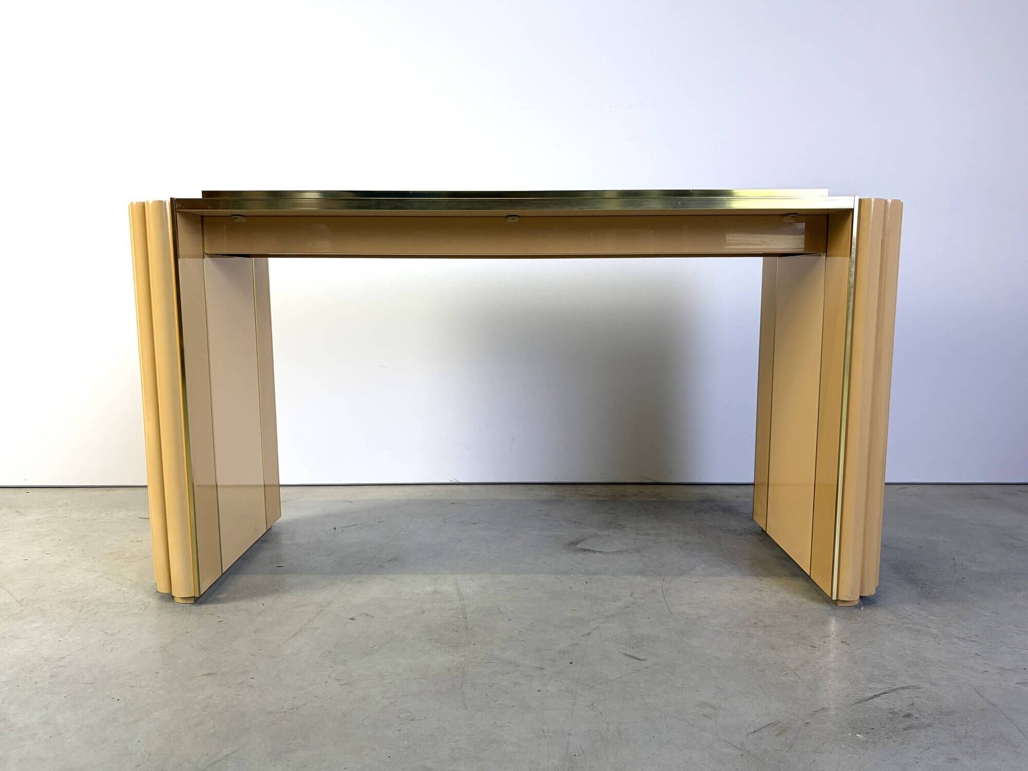 Lacquer console by Alain Delon for Maison Jansen, 1970s