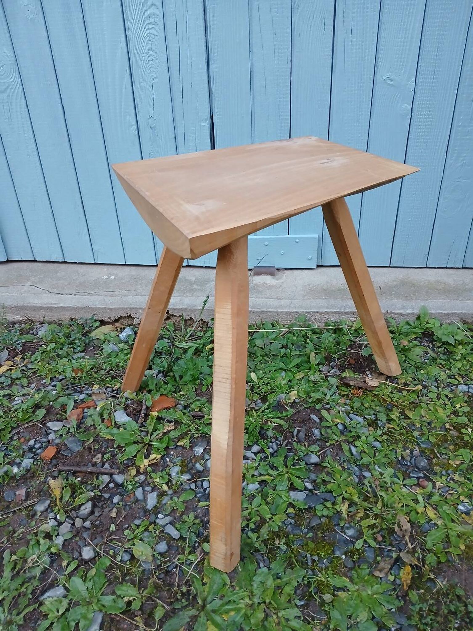Antique wooden tripod stool
