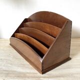 Large letter rack, wooden mail rack