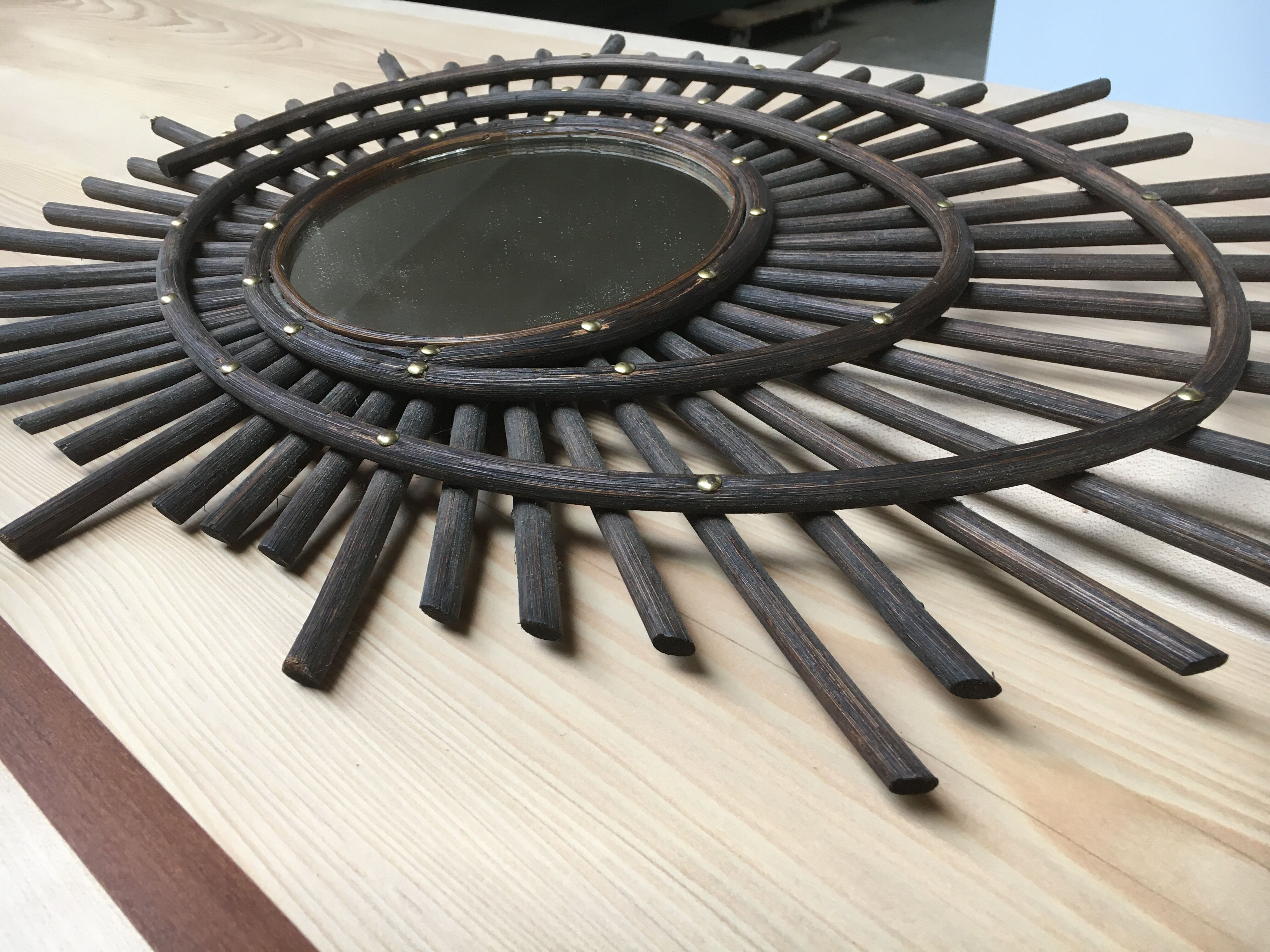 Old mirror sun design ortf 1960 vintage