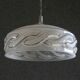 Antique pendant light in translucent grey clichy glass, molded - supplied with chrome socket