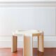 Kartell 4905 beige coffee table design by Giotto Stoppino