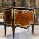 Jumping Commode in Marquetry and Gilded Bronzes Attributed to the House of Millet, 19th Century