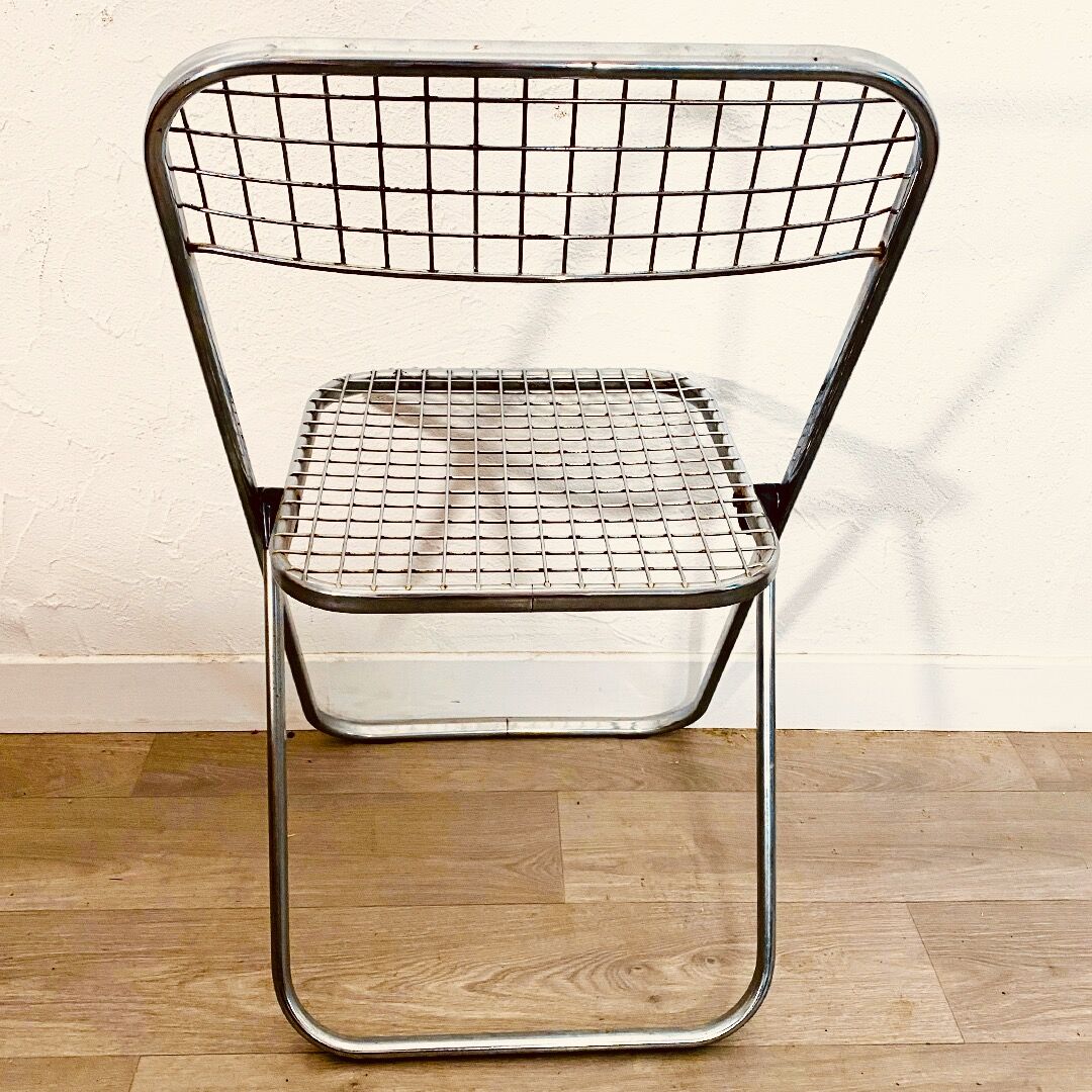4 chaise pliantes chromées de Talin Cornedo