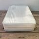 Old white leather case with vintage 70s leather handle