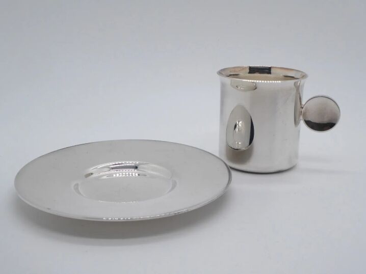 Christofle silver metal mug
