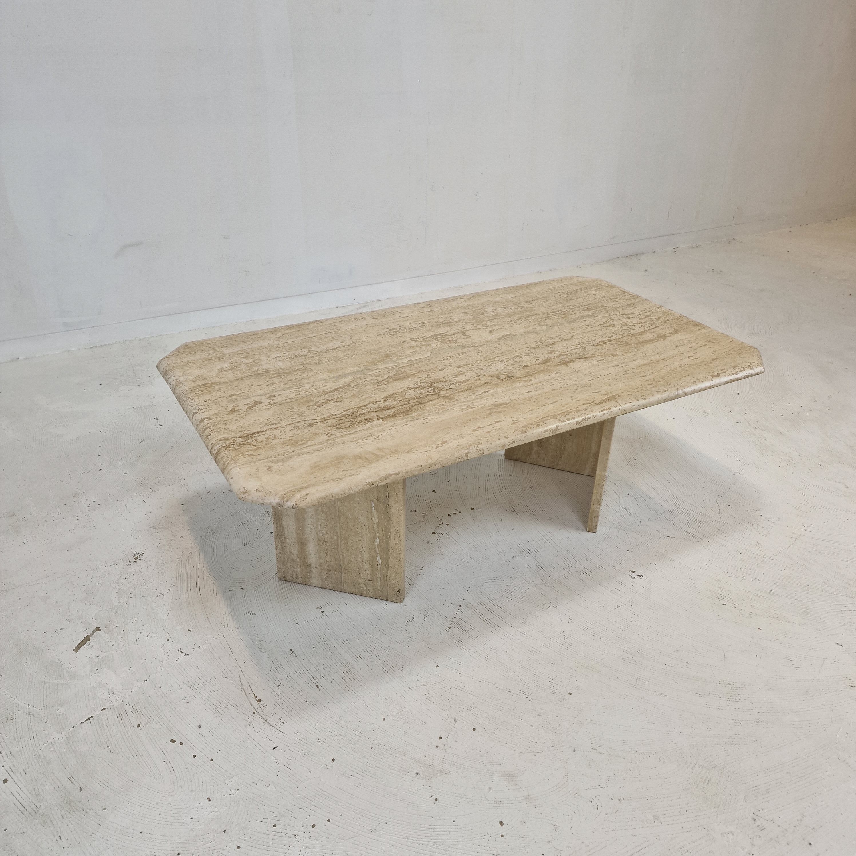 Italian travertine coffee table