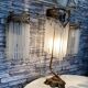 Guimard-style sign neck lamp with two wall lights