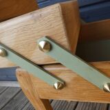 Travailleuse en bois motif floral