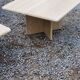 Set of 3 travertine trundle coffee tables from the 70s