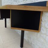 Console and its storage with metal feet