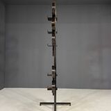 Support à plantes rétro en métal, style brutaliste, Tchécoslovaquie, années 1970