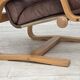 1970s, Scandinavian adjustable armchair, furniture leather, bentwood.
