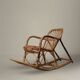 Vintage bamboo rocking chair for children - Bohemian chair - Mid-Century design - Italy 1970s