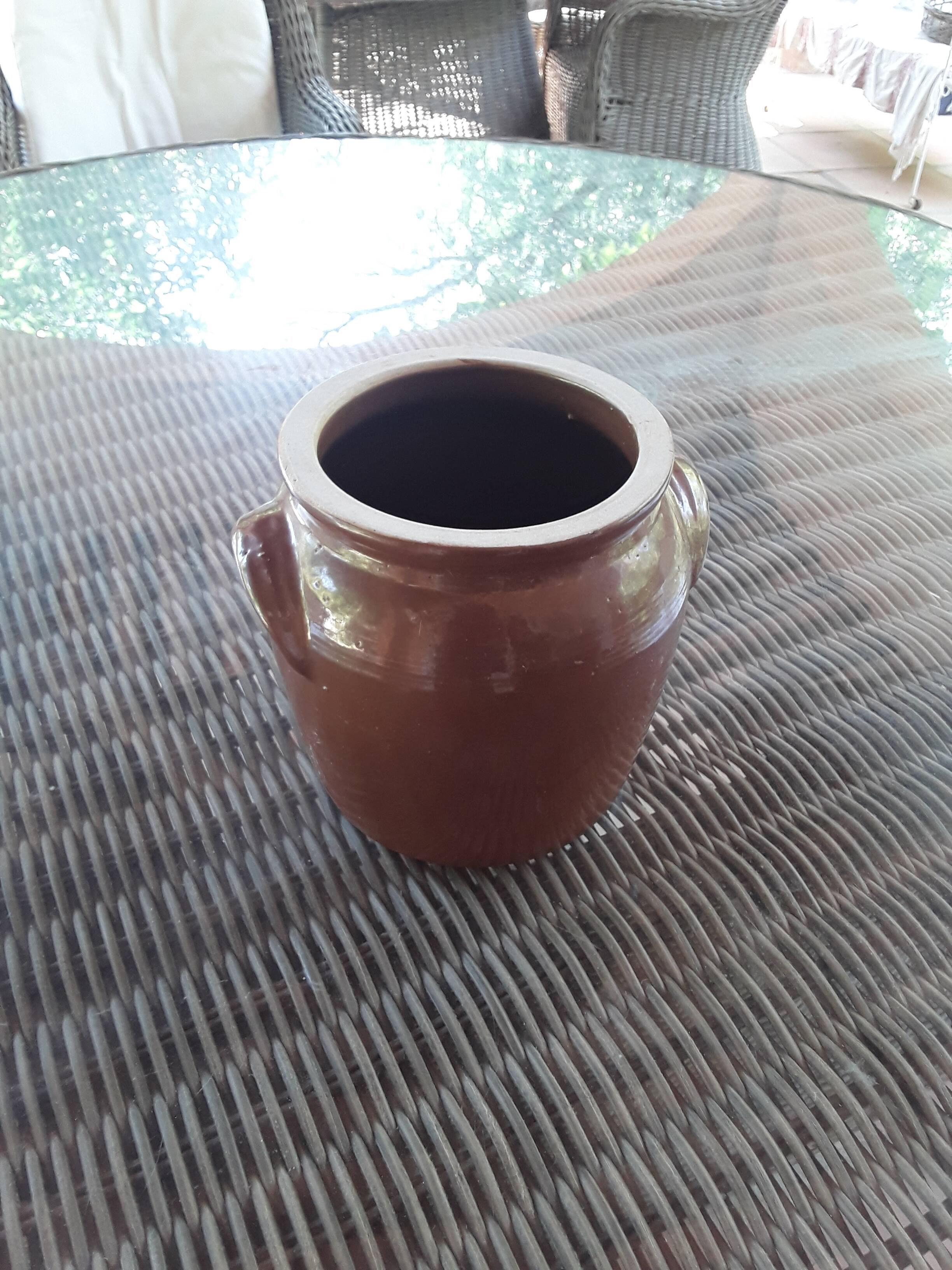 Large ancient stoneware pot