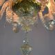 Venetian chandelier in gilded Murano glass, circa 1950