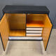 Black brutalist bar cabinet, 1970s