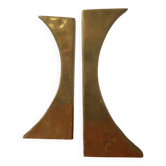 Pair of solid brass candlesticks, Scandinavian contemporary design candelabra candlesticks