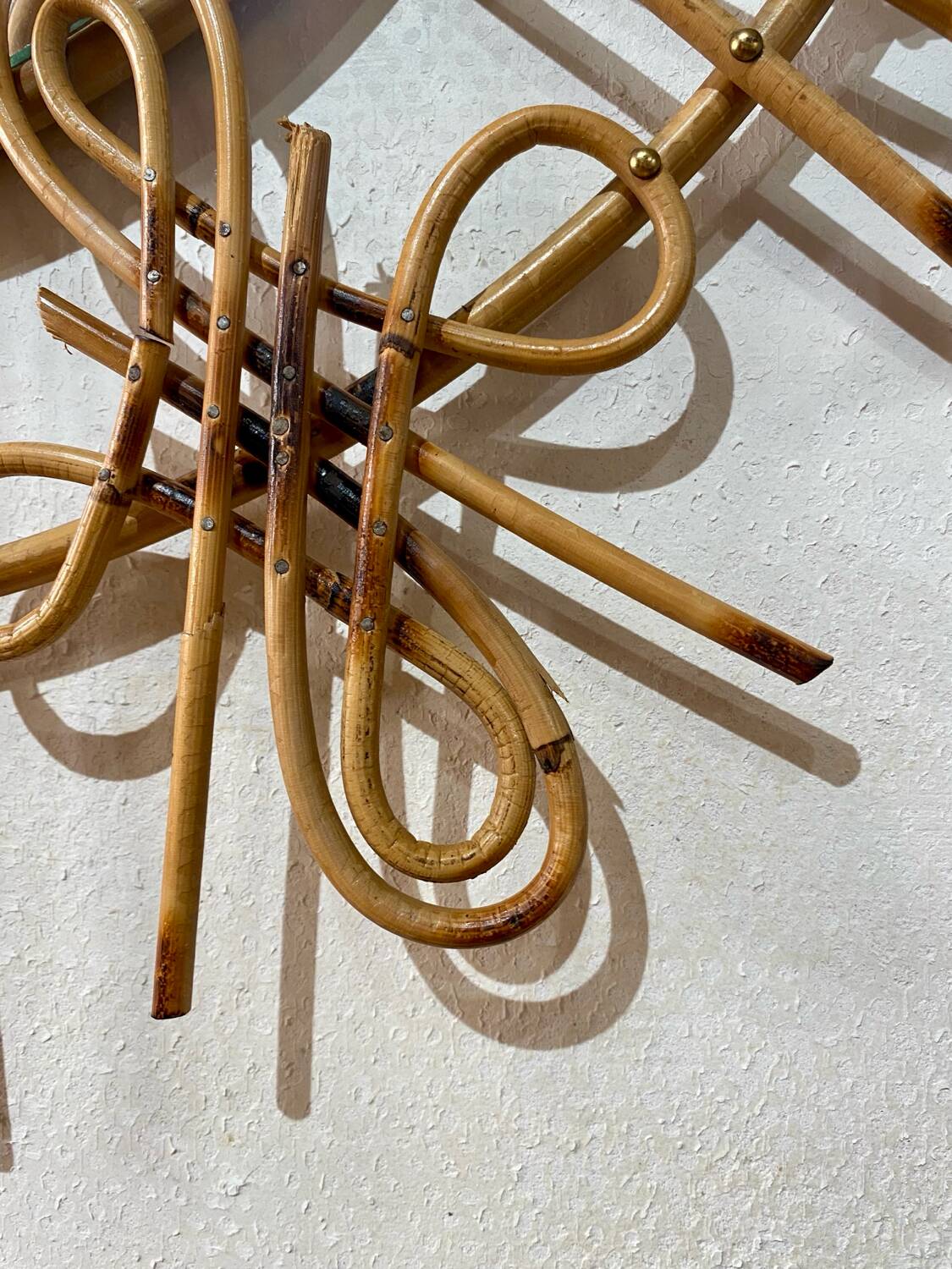 Rattan sun mirror 1950s/1960s