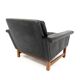Fauteuil scandinave en cuir, Suède, 1960