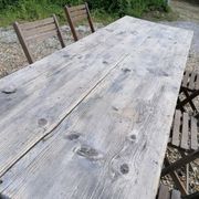 Table ferme  vintage en bois 2m, pieds en x