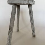 White wooden stool