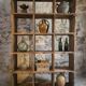 Old industrial shelf / room divider in pine, France, early 20th century