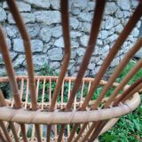 Suite of 4 vintage basket armchairs 1960