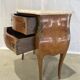 Old curved chest of drawers inlaid and marble Louis XV style