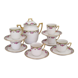 Coffee Cups and Sugar Limoges Porcelain M&B