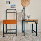 Pair of bedside boarding schools old 50s