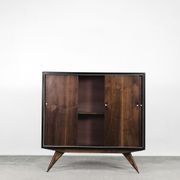 Scandinavian Mid-Century Modern Walnut Vintage Cabinet, 1960s