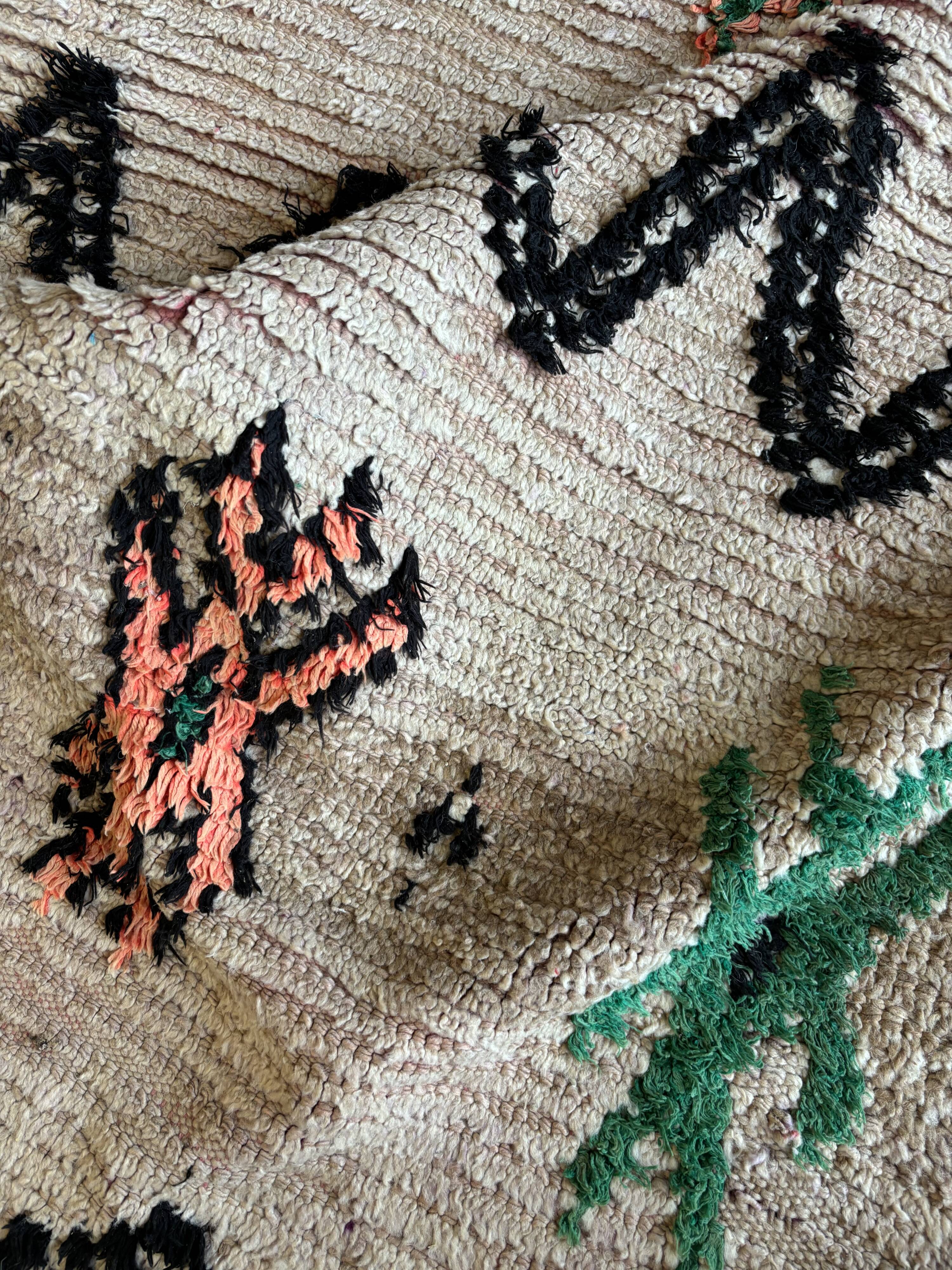 Small azilal rug colorful berber crafts