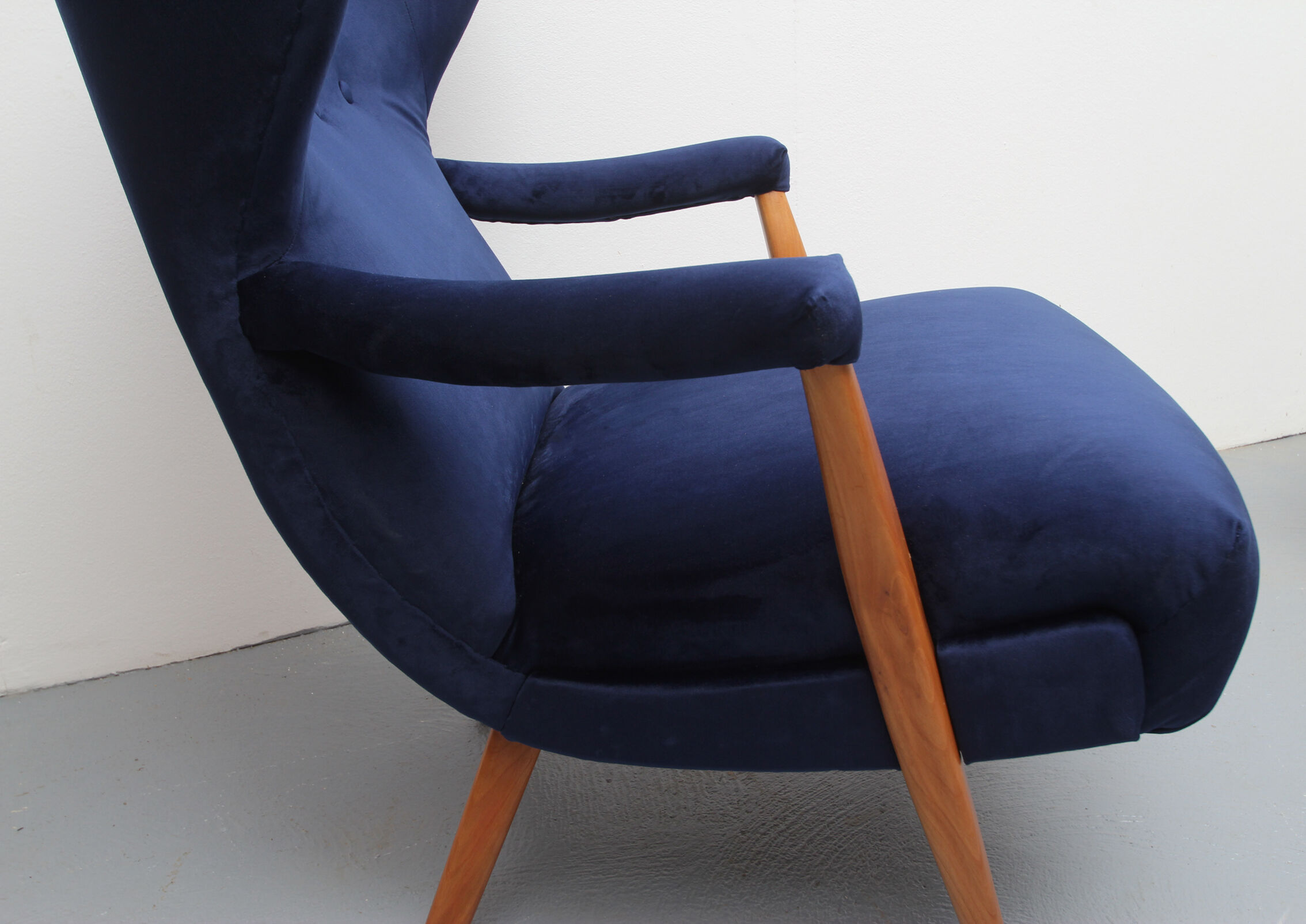 1950s highjack chair with stool, completely restored
