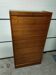 50s-60s double curtain filing cabinet in oak
