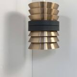 Doria suspension in copper and matte black metal, Germany, 1960.