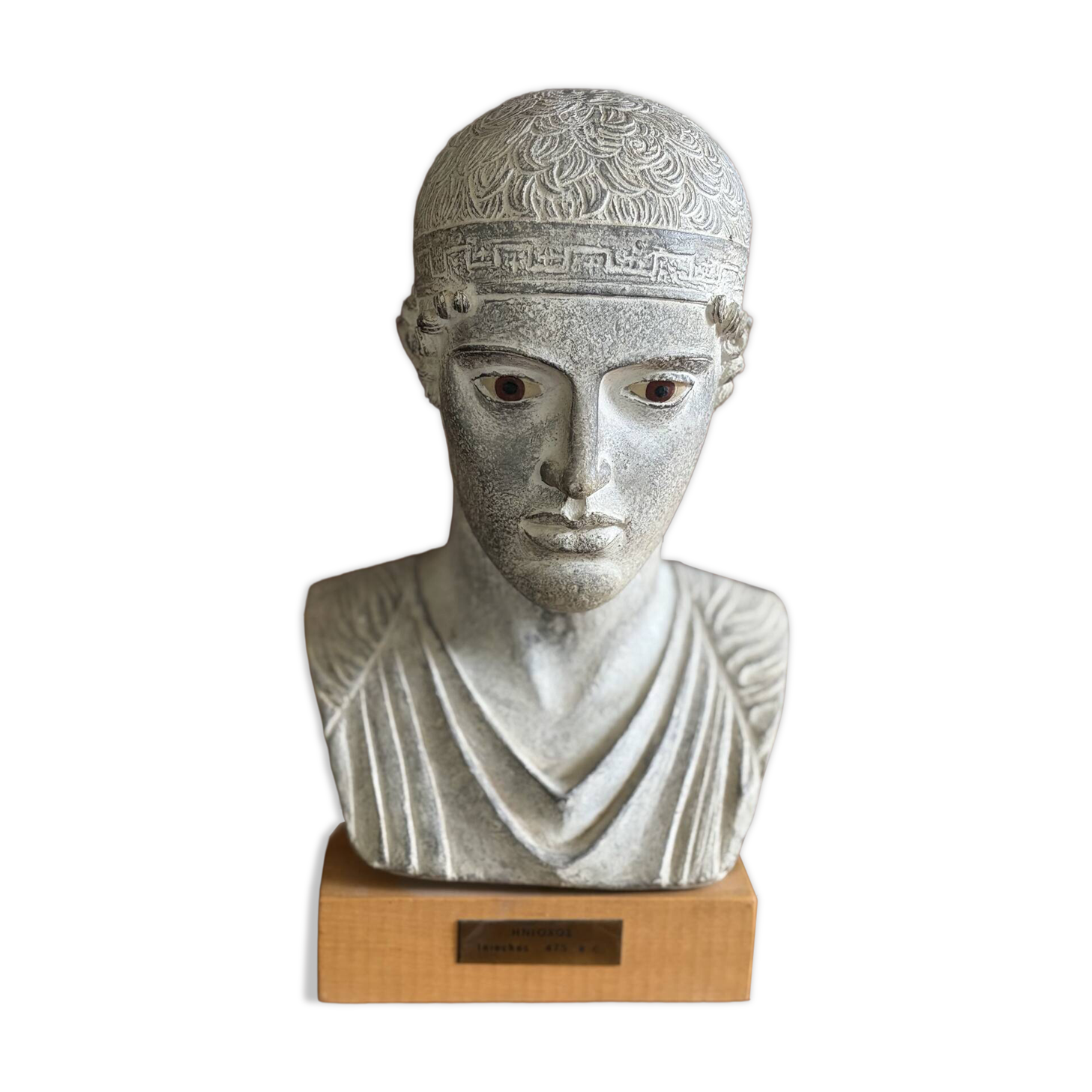 Replica statue of the Charioteer of Delphi.