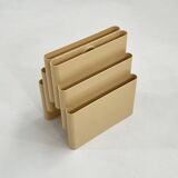 Beige magazine rack by Giotto Stoppino for Kartell, 1970