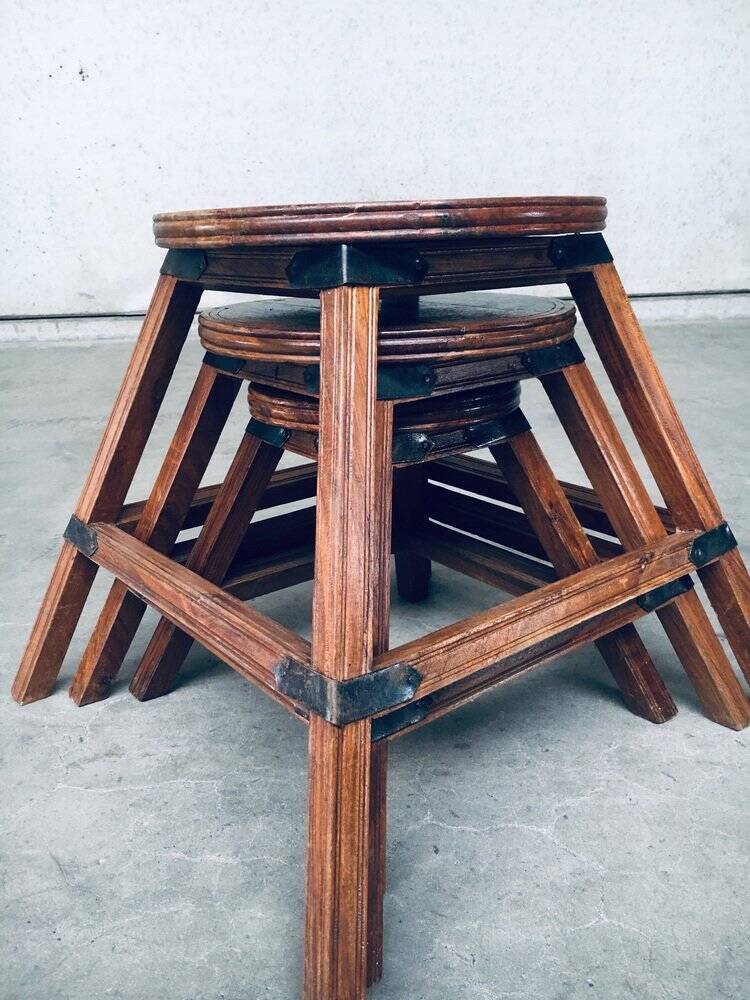 Wabi Sabi Nesting Tables, France, 1950s, Set of 3