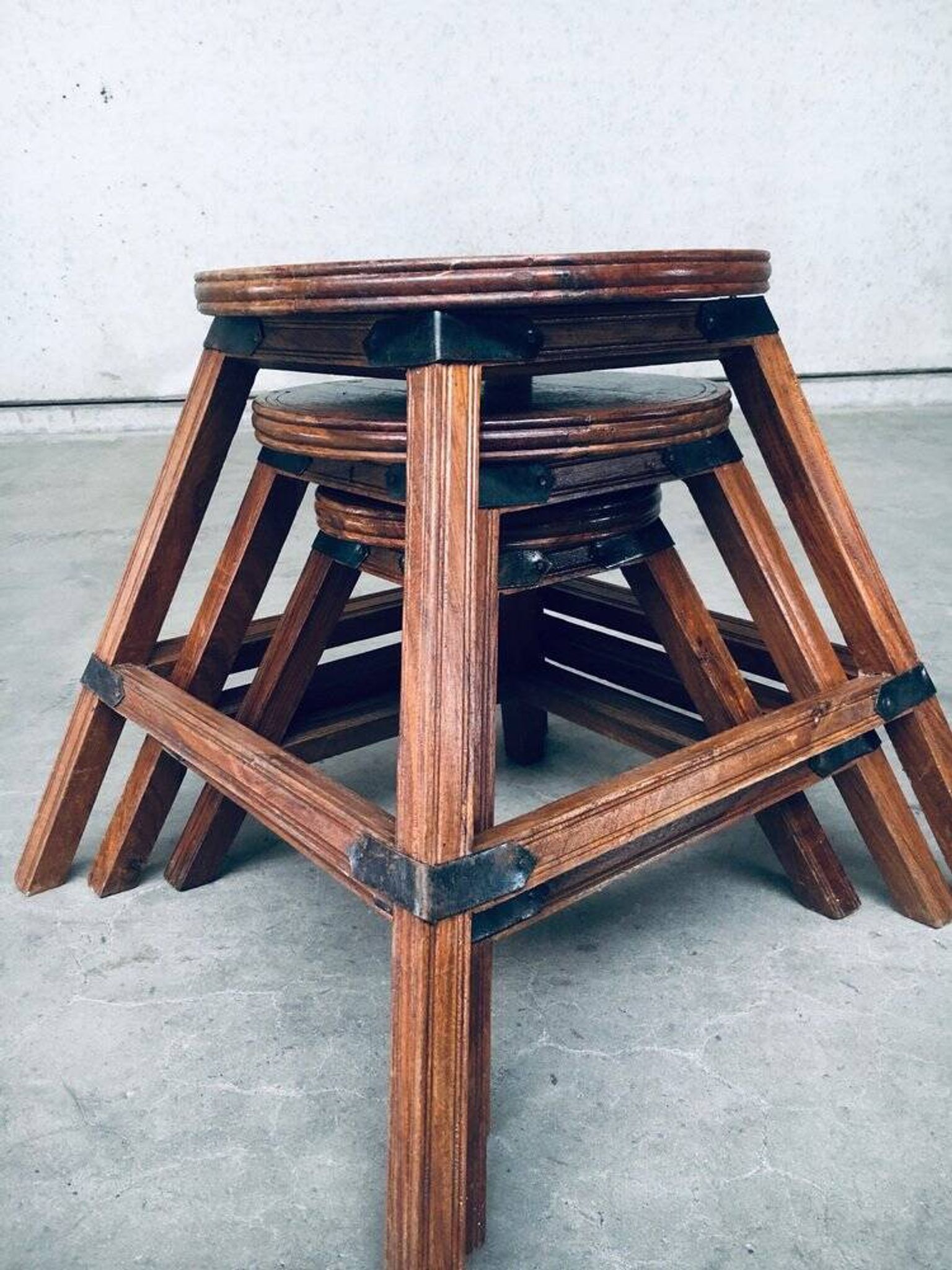 Wabi Sabi Nesting Tables, France, 1950s, Set of 3