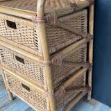 Vintage rattan chiffonier