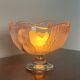 Moulded glass swan bowls