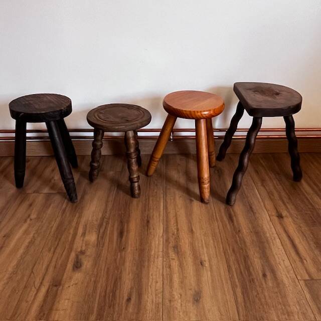 Set of 4 mismatched stools