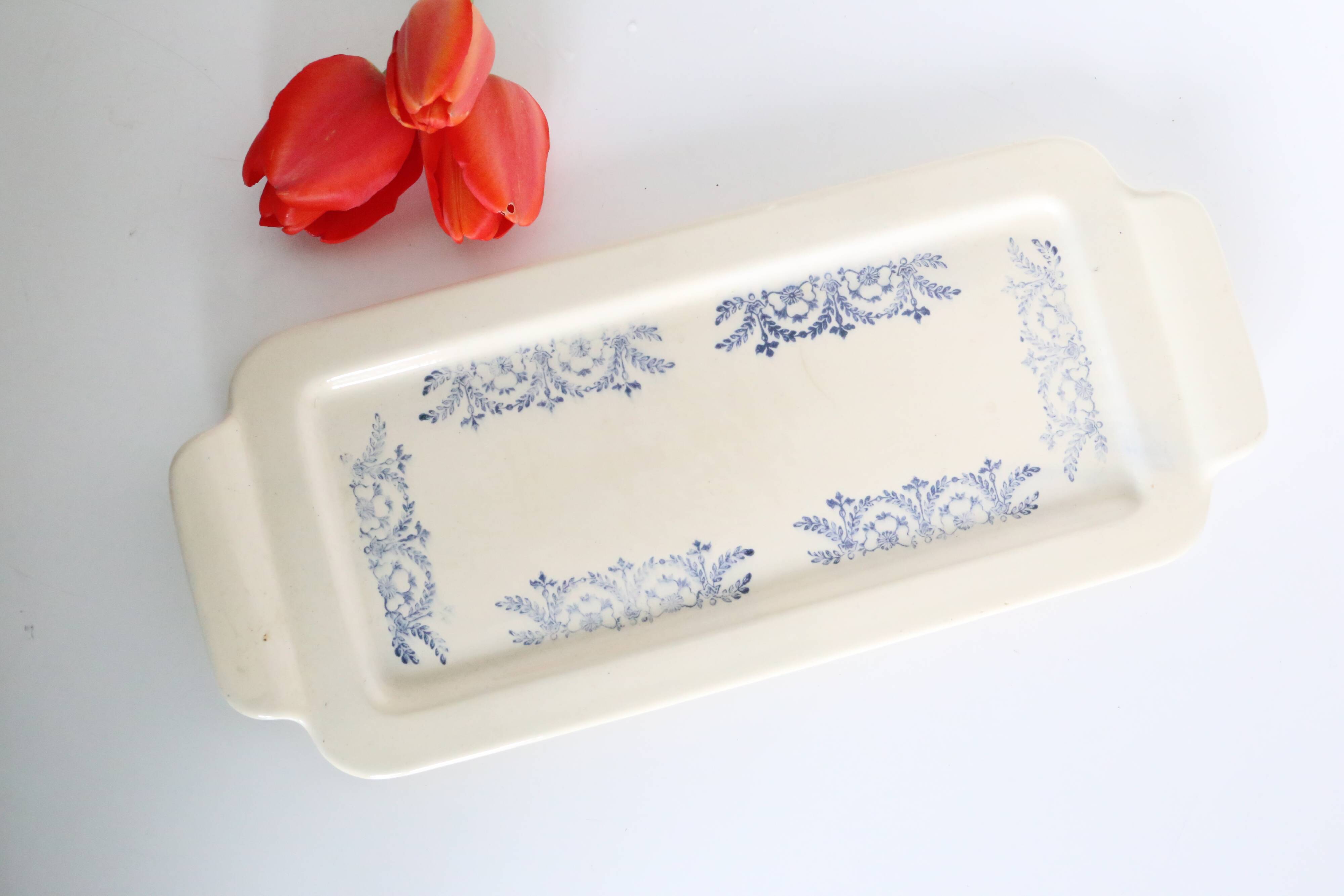 Digoin cake dish Jacques model, vintage French