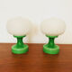 Czech Set of 2 Mid-Century Modern glass table lamps by Ivan Jakeš