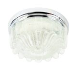 Large Mid Century Flower Shaped Glass Ceiling Light From Limburg, 1970s